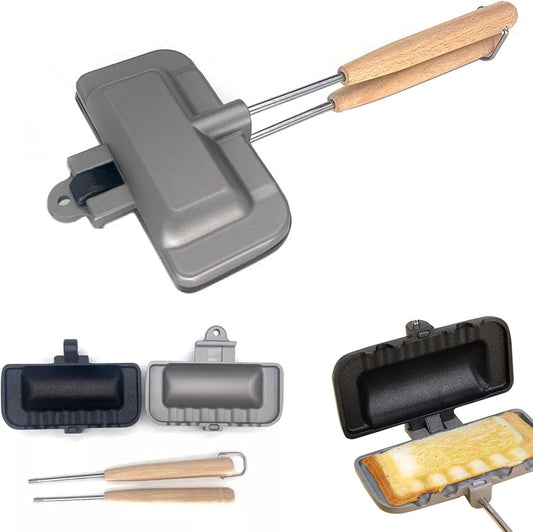 Non-Stick Double-Sided Sandwich Maker – Easy Flip Pan for Crispy Toast & More