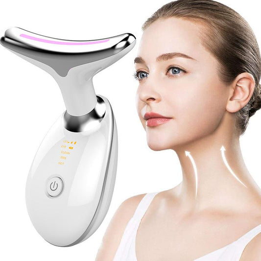 🌟 GlowLift Pro – LED Neck & Face Beauty Device | جهاز تدليك الوجه والرقبة بتقنية LED 🌈