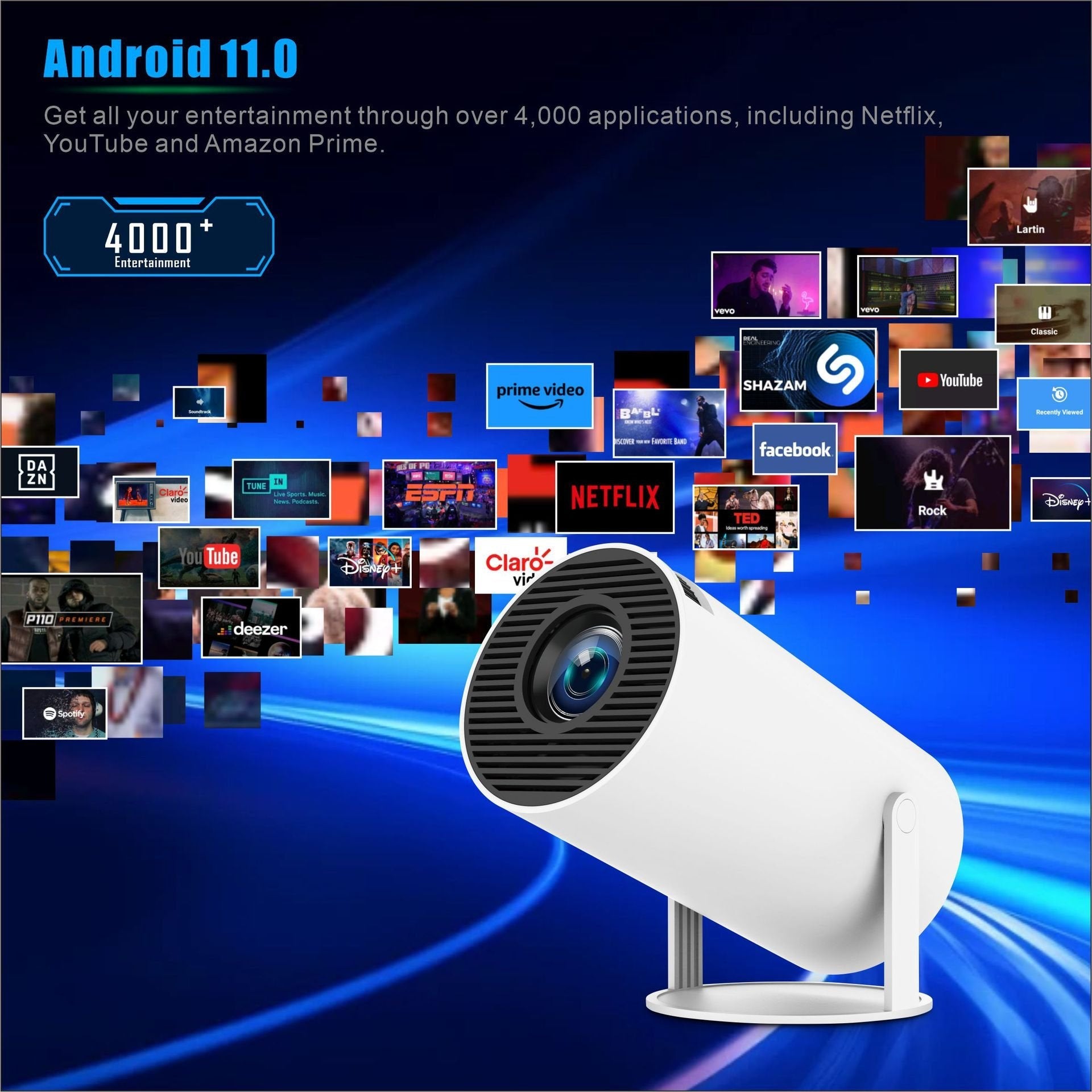 🎥 SmartBeam Mini Projector – 4K Ready, Built-in Netflix &amp; YouTube | السينما في بيتك!